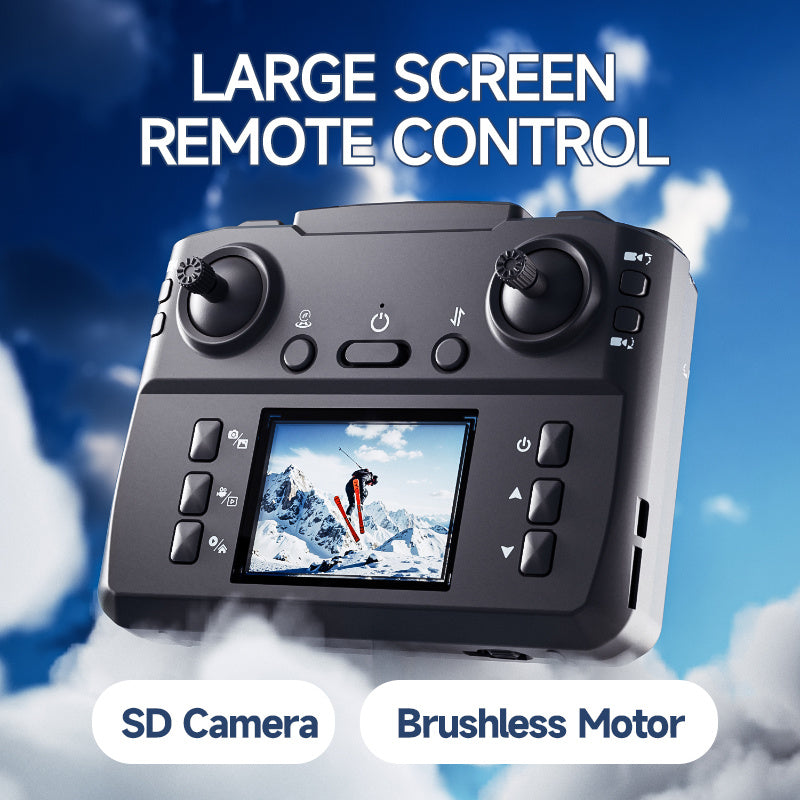 1pc Foldable FPV Drone with 4K HD Camera | Auto Follow Me & Obstacle Avoidance | Brushless Motor & Anti-Shake | Propeller Guard for Beginners | Outdoor Aerial Shooter | Ready for Gifting (Birthday/ Holiday)