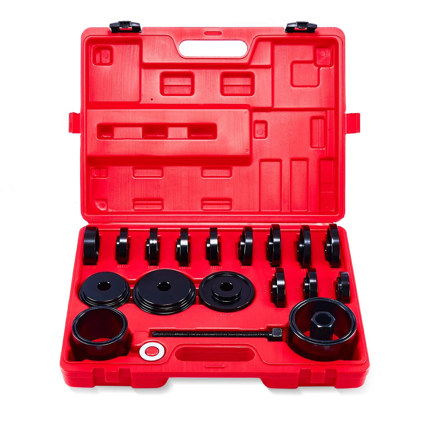 OMT FWD Front Wheel Drive Bearing Press Removal Adapter Puller Pulley Tool Kit 23Pcs Adapter Puller Pulley Tool Kit W Case