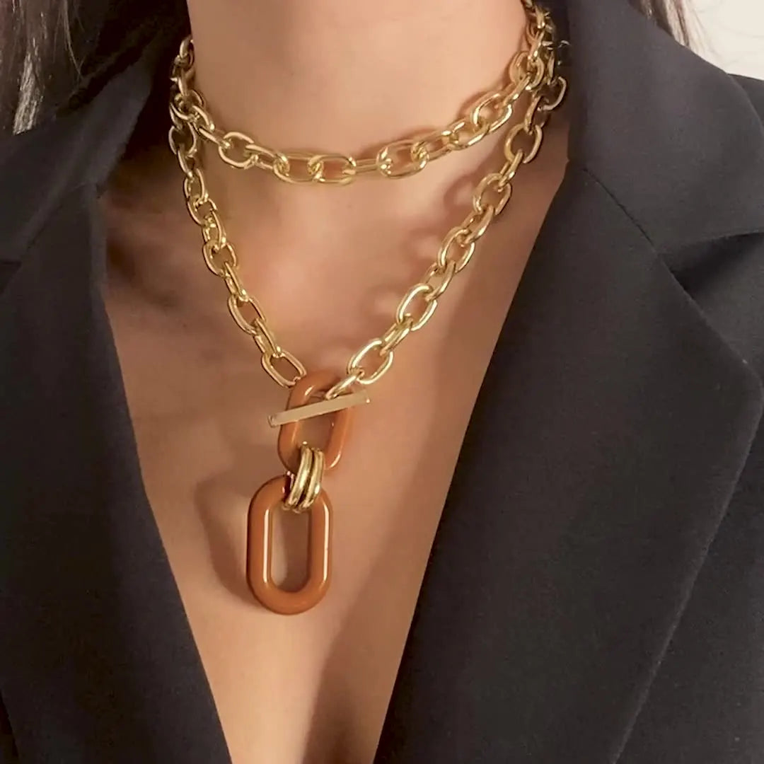 Stylish Geometric Clavicle Necklace For Women - Adjustable Multi-Layer Chain With Metallic Clasp | Hypoallergenic Dainty Jewelry