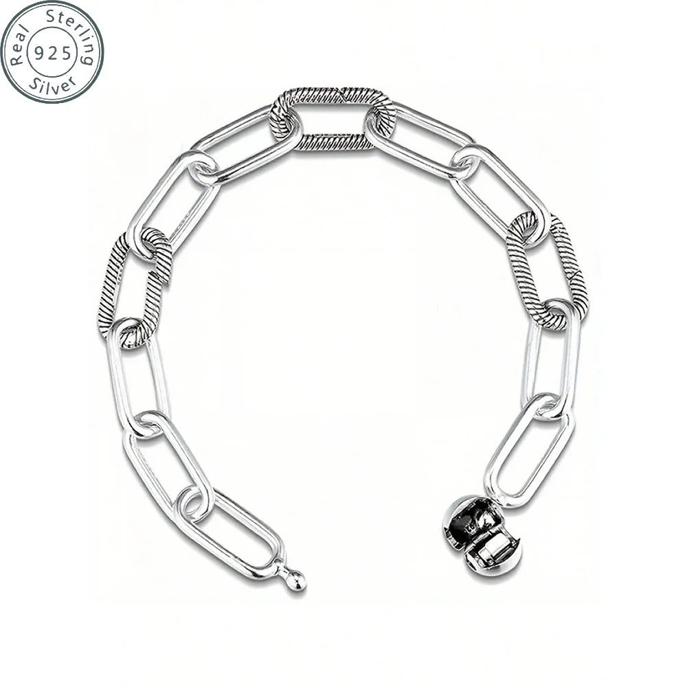 925 sterling silver Bracelet Female Jewelry for Women Fits Me Charms Beads Jewelry 19cm