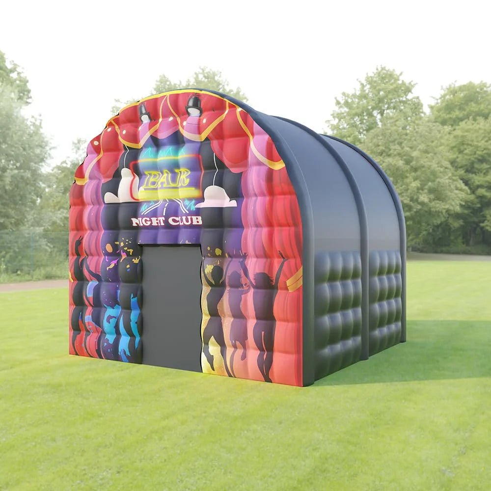 Commercial Grade 15ft Disco House Inflatable Night Club Bar Square Gazebo Event Room Inflatable Party Tent for Backyard Party