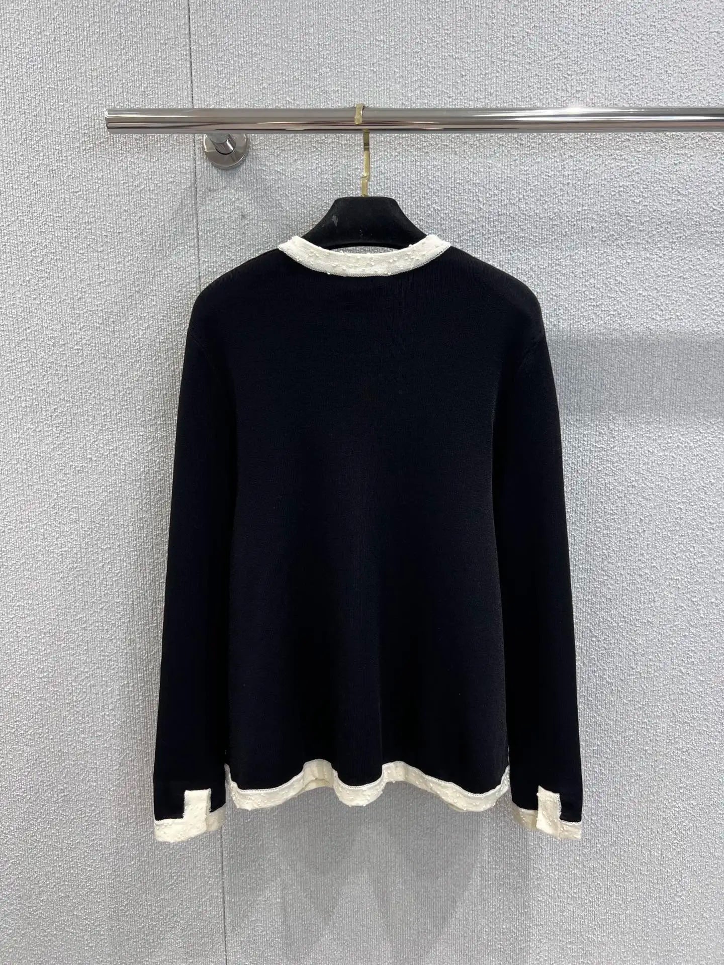 2025 Summer New Product Color Contrasting Hooded Knitted Sweater with Fine Crochet Texture Threaded Edge Durable Versat WYY-216