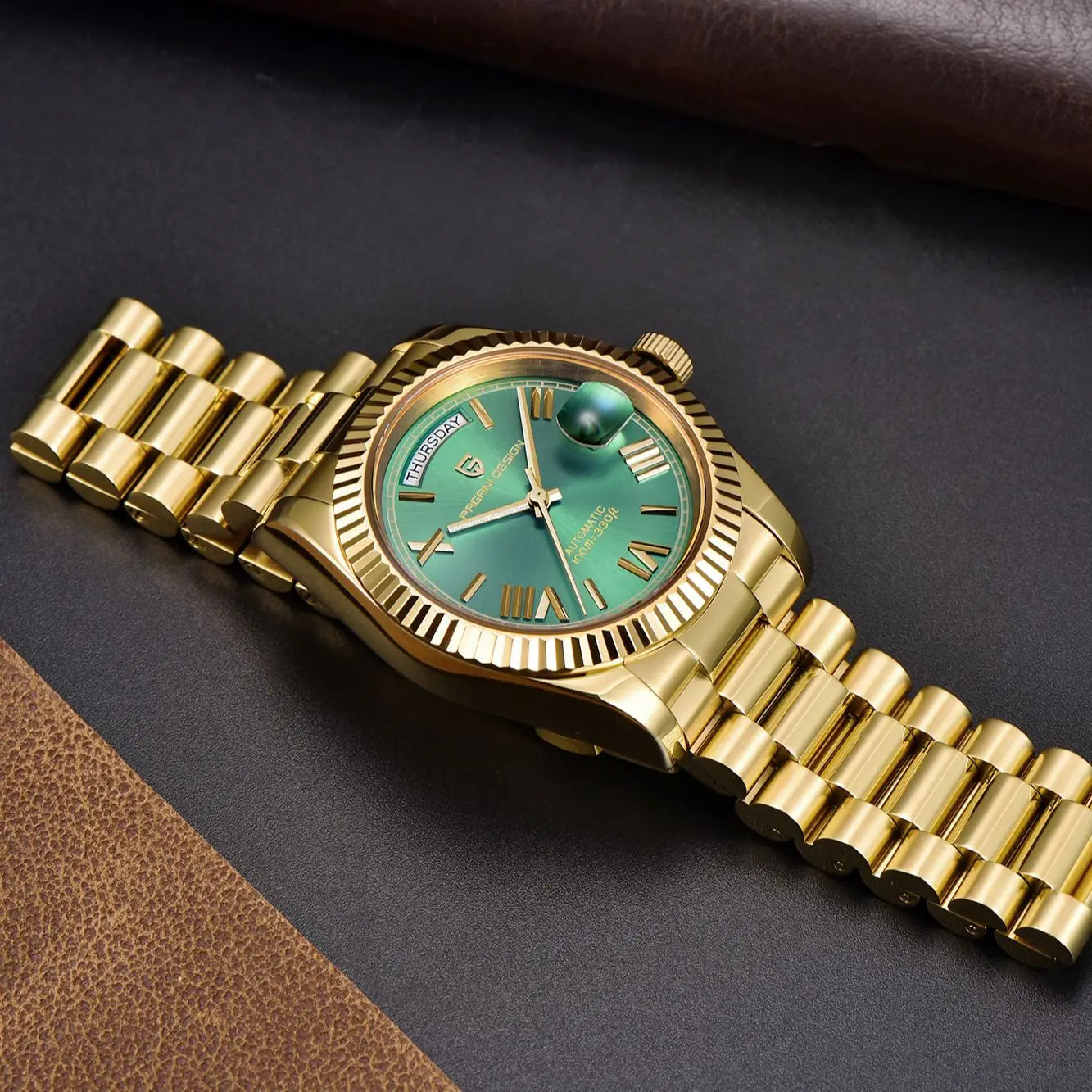 PAGANI DESIGN DD36 Gold Green V2 Men's Mechanical Watches Luxury Automatic Watch For Men 2024 New AR Sapphire glass Wrist watch