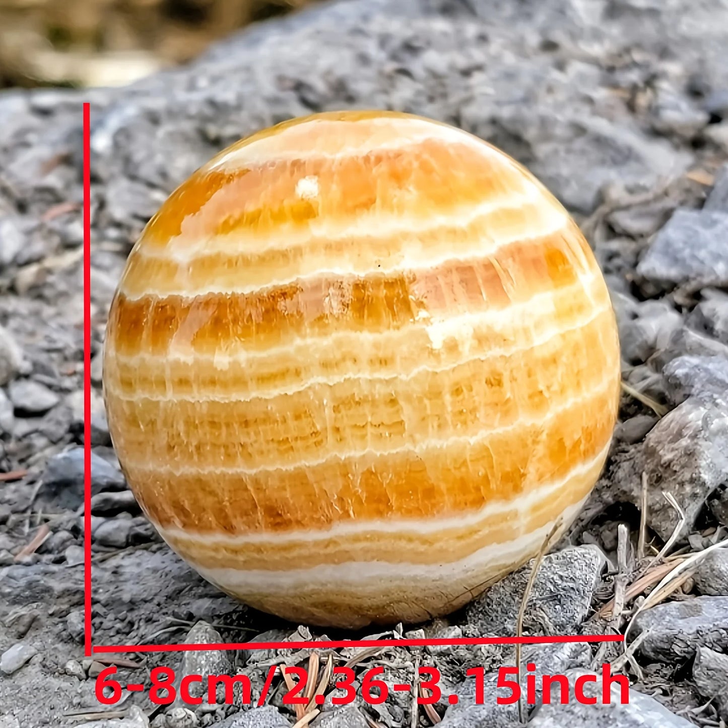 1pc Orange Calcite Crystal Ball , Yellow Calcite Sphere, Accessories suitable for banquets, Holiday Party Decorations