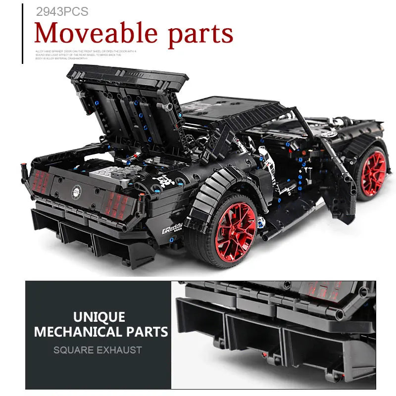 MOULD KING 13108 Technical APP Remote Control Car RTR V2 Racing Car Model Building Blocks MOC-22970 Bricks Kid Toy Birthday Gift