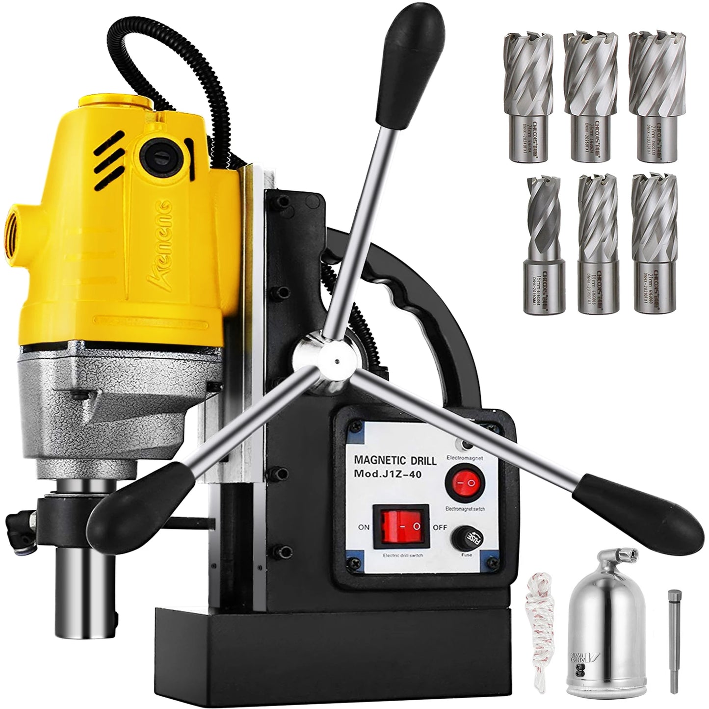 VEVOR Magnetic Drill Press 980W 1100W 1200W Electric Bench Drilling Rig Machine for Engineering Steel Structure MD40 MB23 BRM35