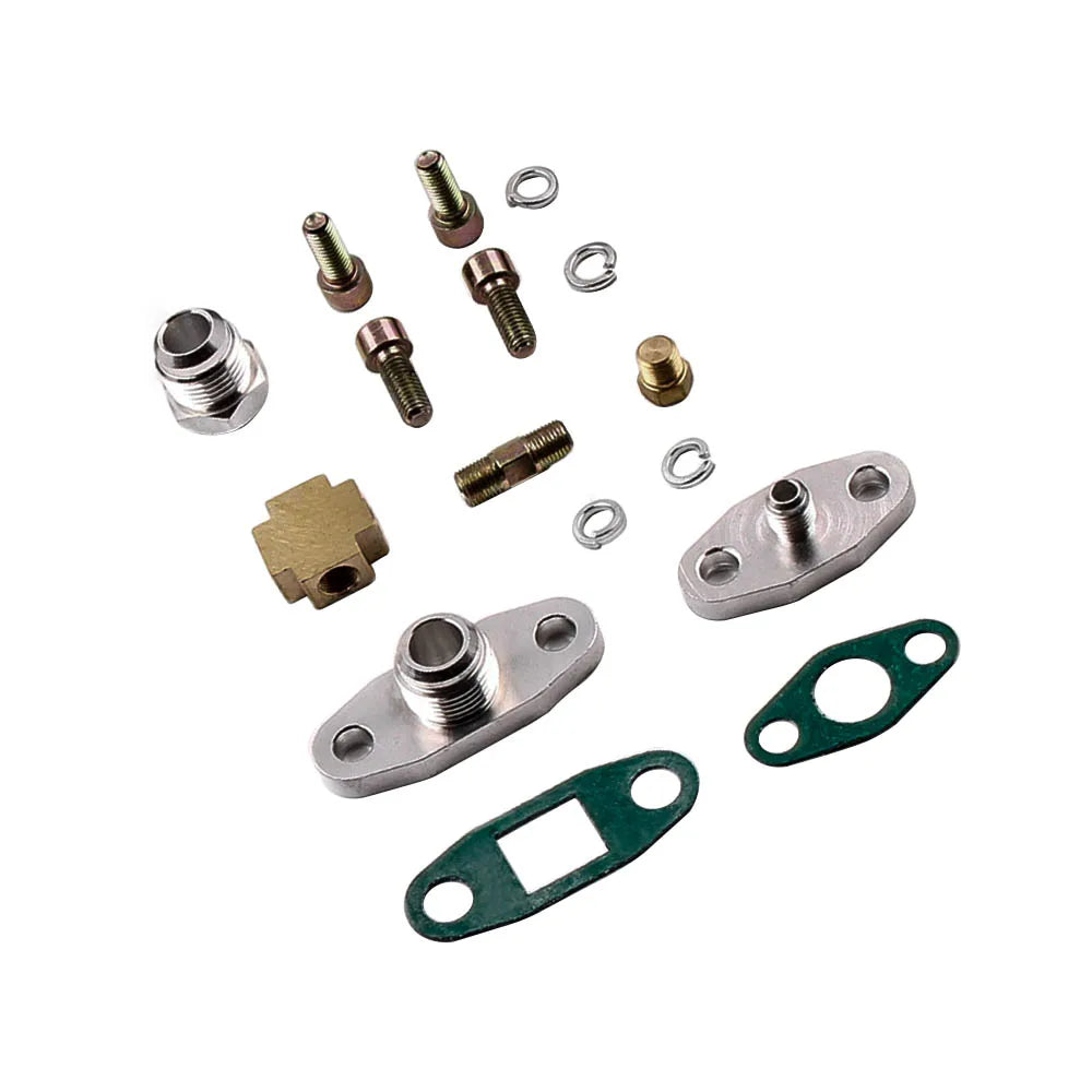 Universal Oil Line Kit Turbo T04E .57 A/R oil Cold Turbocharger 1.5-2.5L engine