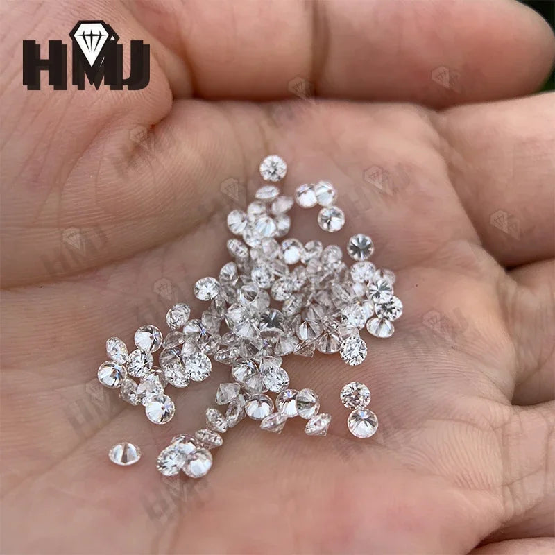 Loose Moissanite Stone Small Size Round Shape 0.8-2.9mm 1 Carat D Color VVS1 Clarity Excellent Cut for Jewelry Making Beads