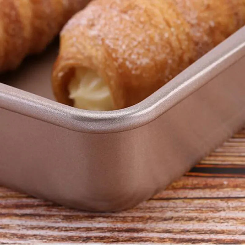 Rectangular Non-Stick Metal Baking Tray for Cake Bread Baguette Oven Bakeware 9 Inch 11 Inch 12.8 Inch