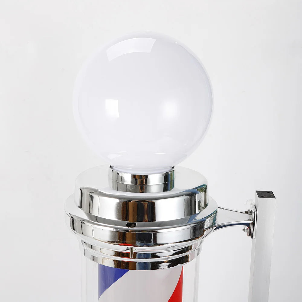 Barber Shop Pole Rotating Light Hair Salon Red/Blue/ White LED Stripes Sign Lamp