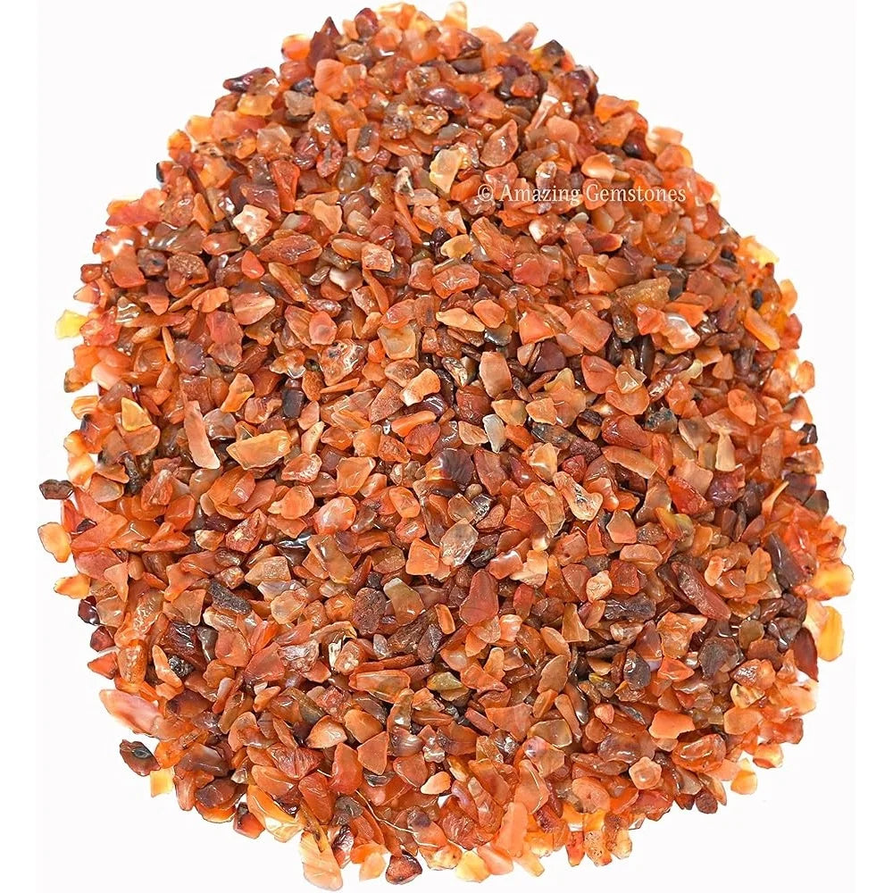 Carnelian Crystal Chips Natural Aquarium Gravel Tumbled Stones Fish Tank Decor Authentic Gemstones Bulk Aquarium Rocks