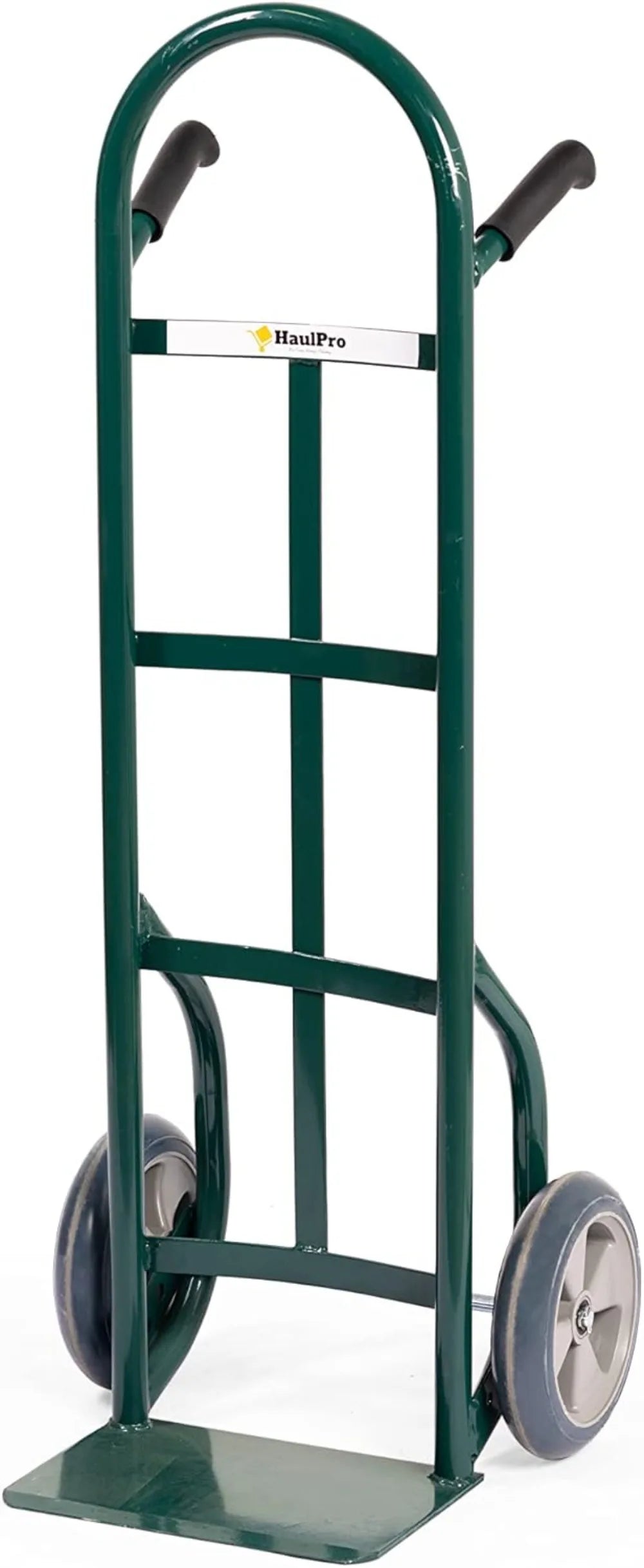 Heavy Duty Hand Truck with Double - Steel Dolly Cart for Moving - Rubber Wheels - 50" H x 18.5" W with 14" x 9.5"