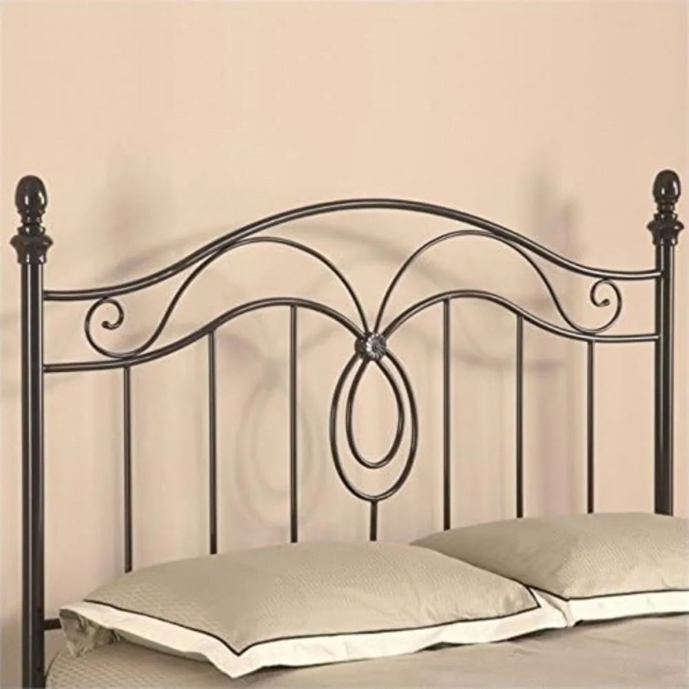 Traditional Metal Full Queen Spindle Headboard in Gray