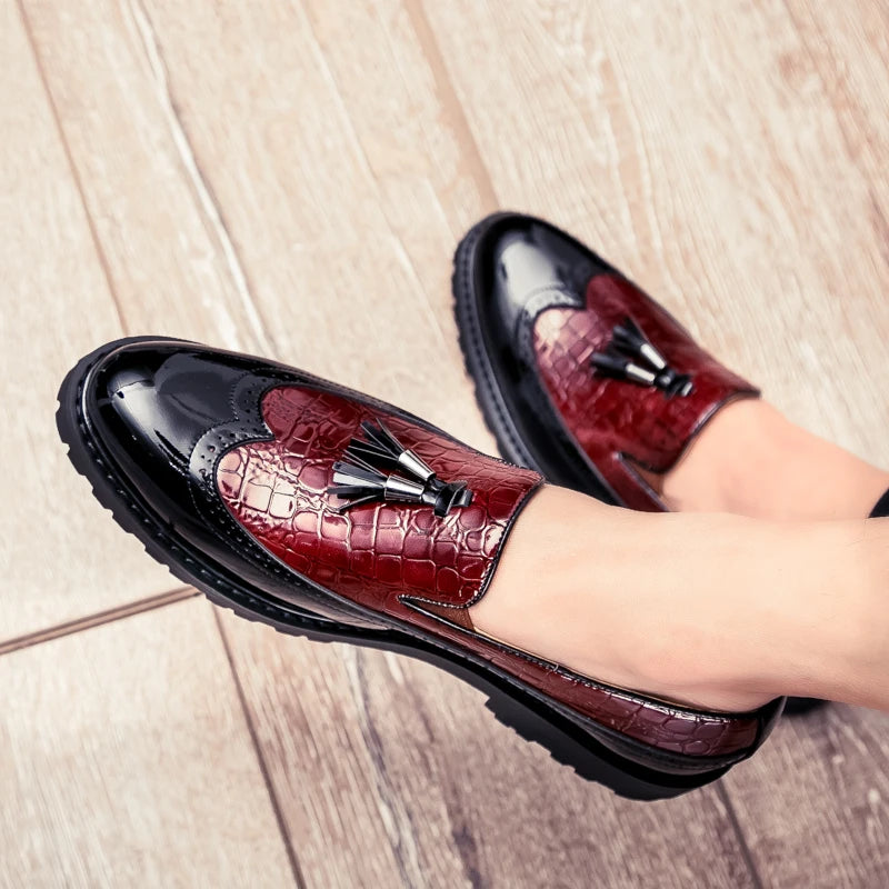 Mens Loafers Breathable Formal Shoes Anti Slip Business