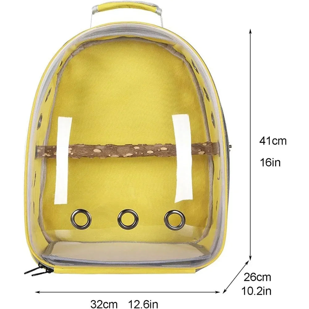 Bird cage Pet Parrot Carrier BirdsTravel Bag Backpack Space Capsule Portable and Breathable Sightseeing Outdoor Transparent Bird