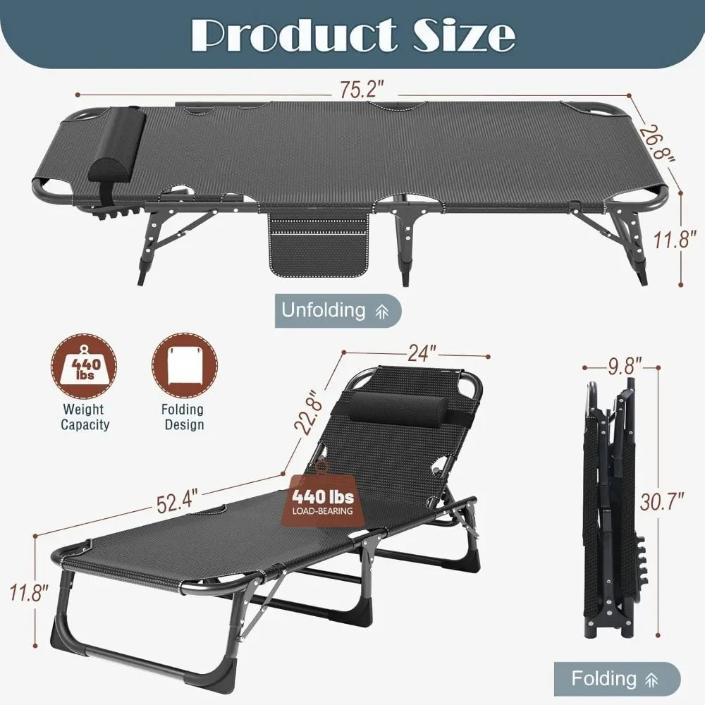 Folding Bed with Mattress, Cot Size Foldable Guest Beds, Hideaway Cot for Adults, Portable Fold up Bed with Adjustable Positions