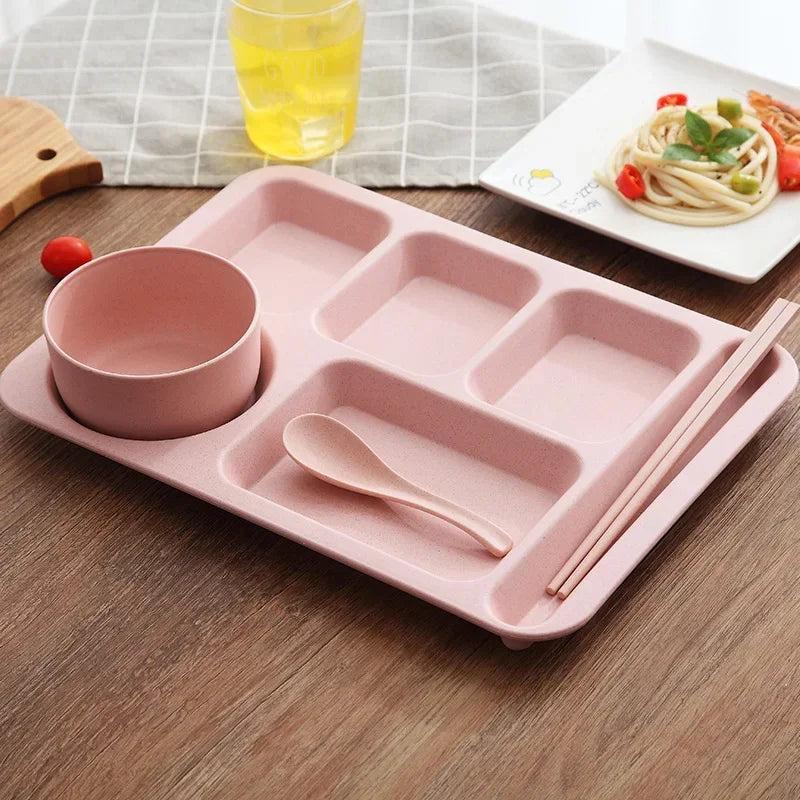 Ceramic Dividing Dinner Plate Breakfast Fruit Tray White Porcelain Restaurant Home Divided Food Dishes Adult Tableware