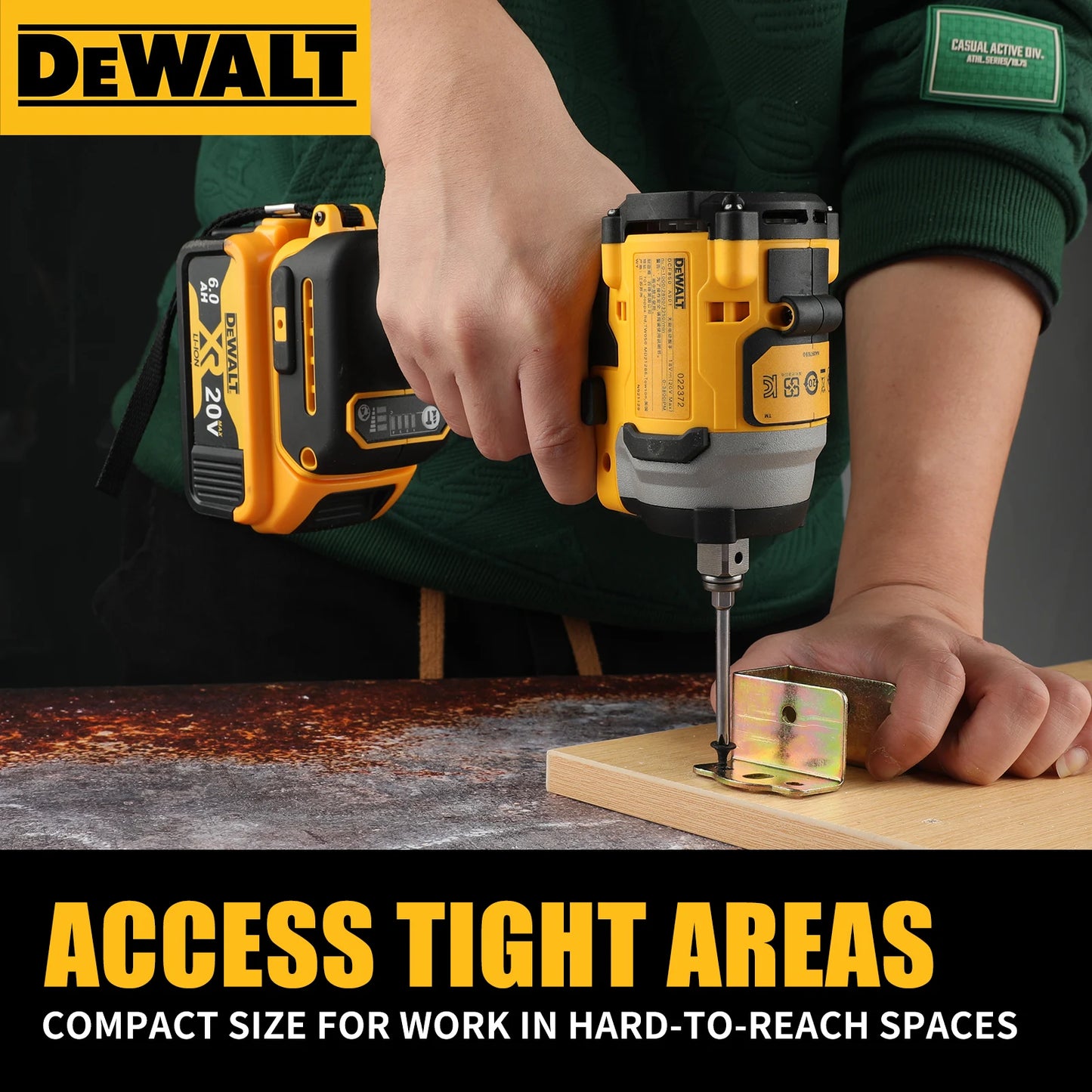 “DeWalt DCF850 - 20V Lithium - Ion Cordless Impact Wrench - High Torque, Rechargeable Power Tool for Pros & DIYers