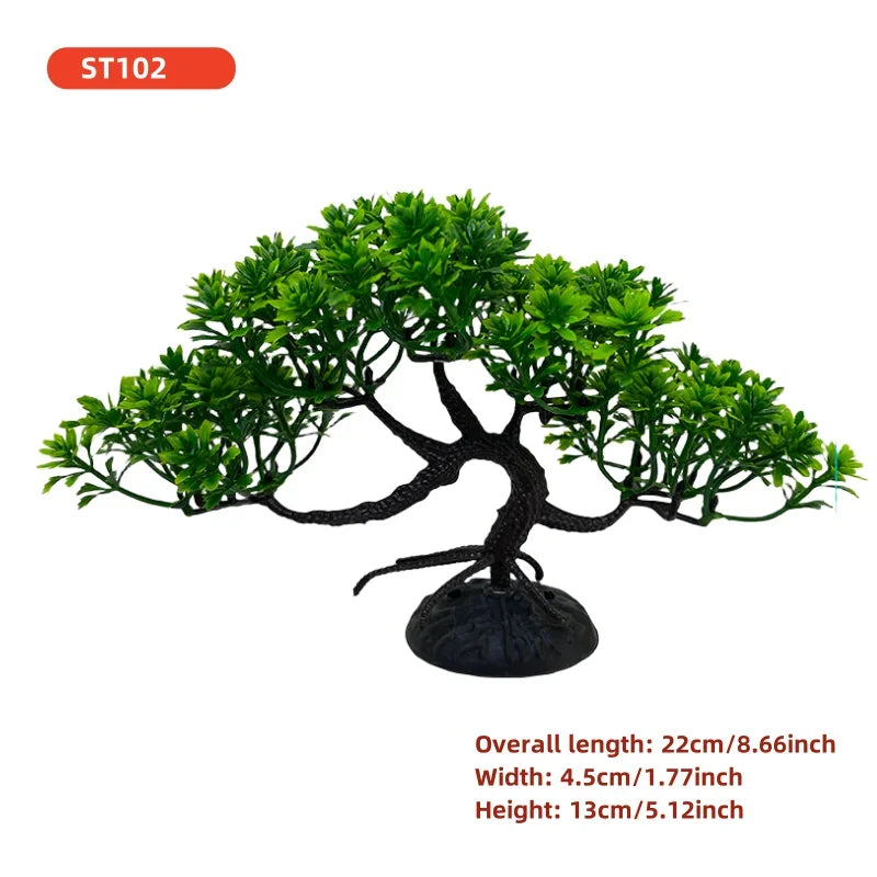 Aquarium Bonsai Tree Artificial Plant Fish Tank Decoration Freshwater Betta Goldfish Ornament