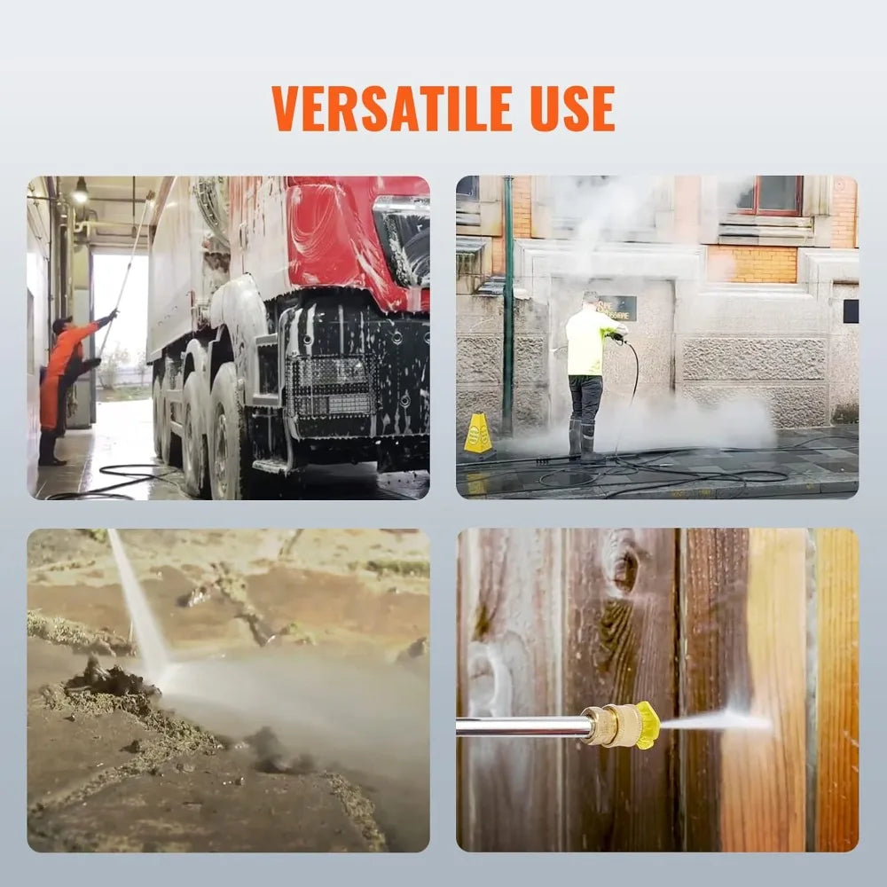 VEVOR 4400 PSI Gas Pressure Washer, 4.0 GPM, Copper Pump, Spray Gun, Extension Wand, 5 Quick-Connect Tips