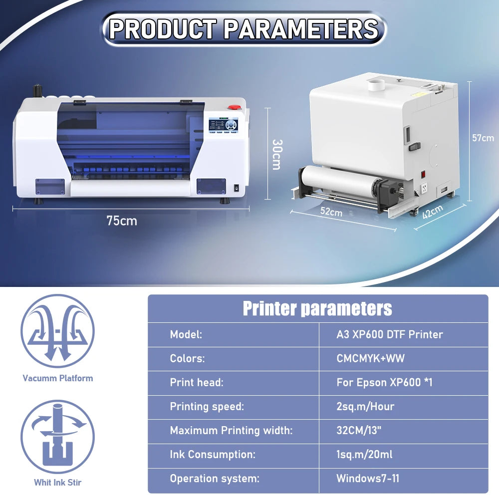 OYfame US Stock A3 A4 DTF Printer impresora UV dtf A3 For Epson XP600 T shirt Printing Machine A3 For L805 UV DTF Printer A3