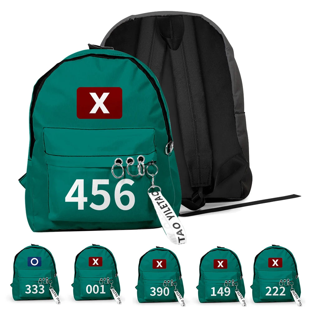 Unisex Solid Printing School Handbags Korea Game Season2 Shoulder Bags Student Large Capacity Outdoor Sports Daypacks