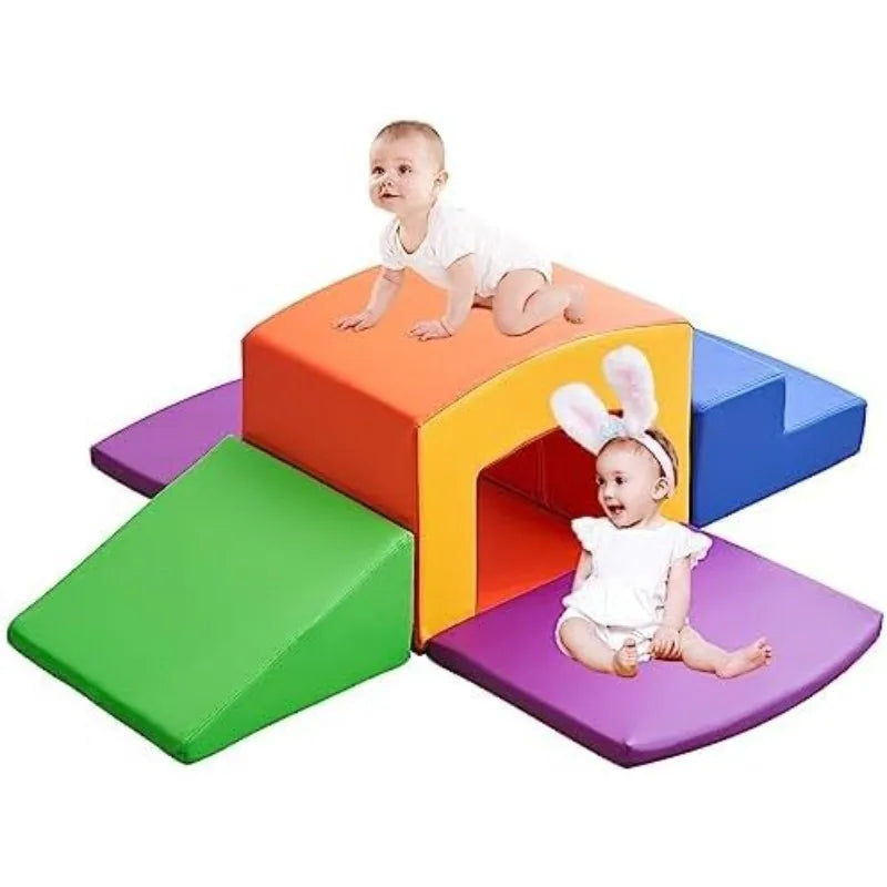 Linor Foam Climbing Blocks for Toddlers, 7/10 Pcs Climbing Toys for Toddlers 1-3 (5pcs) Games for Kids Outdoor Toys