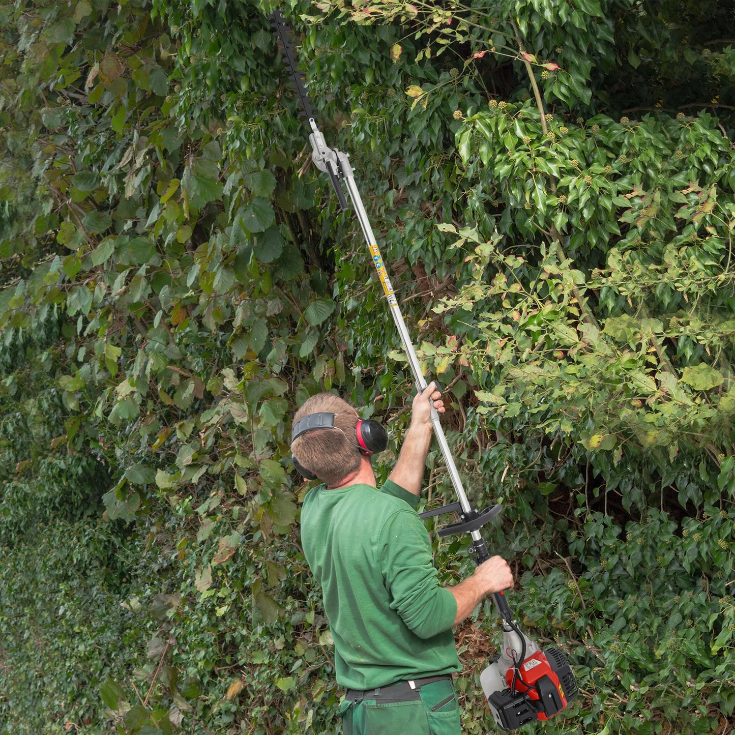 52cc Hedge Strimmer Gasoline 2Stroke Brush Cutter Grass Wacker Weed Eater Lawn Mower Yard Pruner 10 In 1