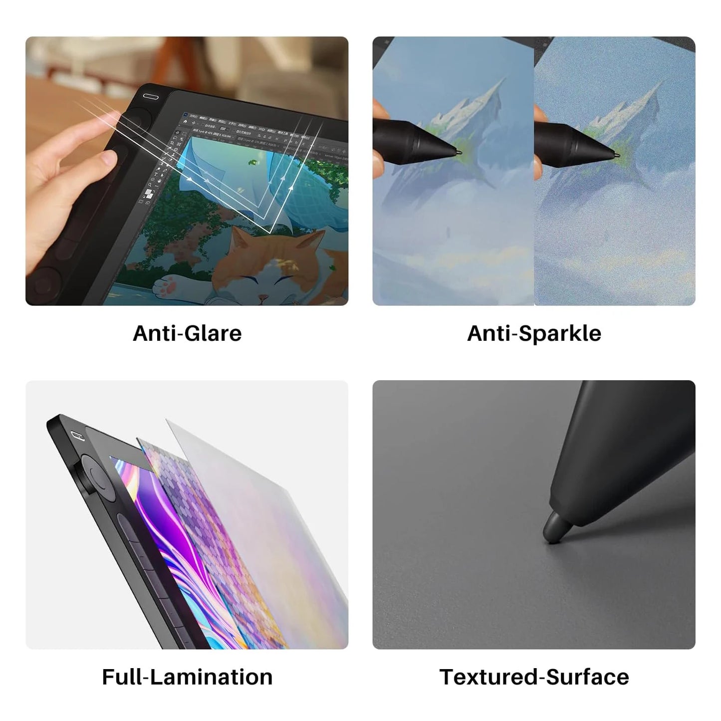 Huion Kamvas 16 (Gen 3) Graphics Tablet Monitor 16K Levels Pressure PenTech 4.0 Pen Drawing Display 15.8 Inch 2.5K QHD Screen