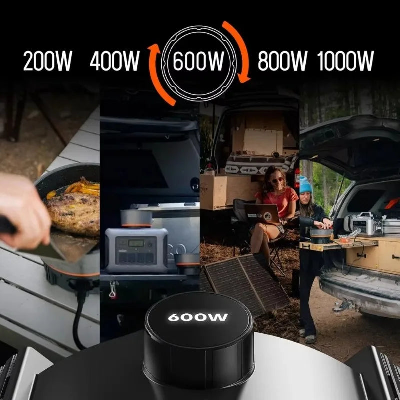New upgrade.Cooking System, Portable Camping Electric Stove, Outdoor Cookware Set