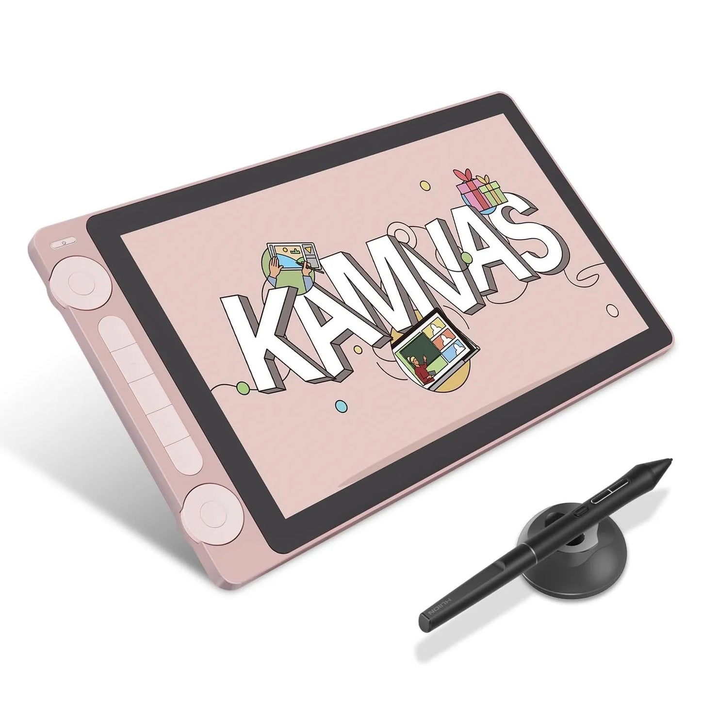 Huion Kamvas 13 Gen 3 Drawing Display 13.3" Art Tablet+Anti-sparkle Canvas Glass, 99% sRGB, PenTech 4.0 16384 Pen Pressure