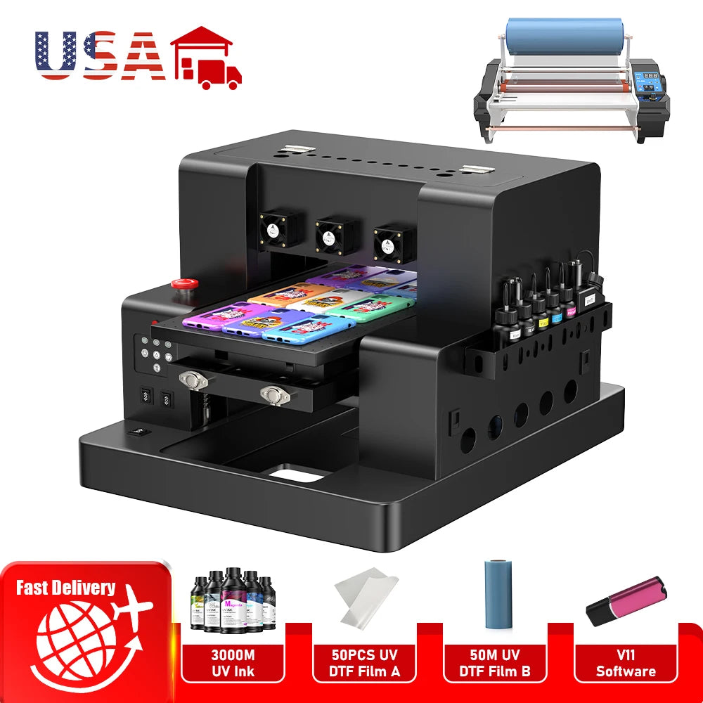 US EU Stock DTF Printer A3 A4 For Epson XP600 L805 DTF Printer uv dtf printer A3 Directly To Film t shirt Printing Machine