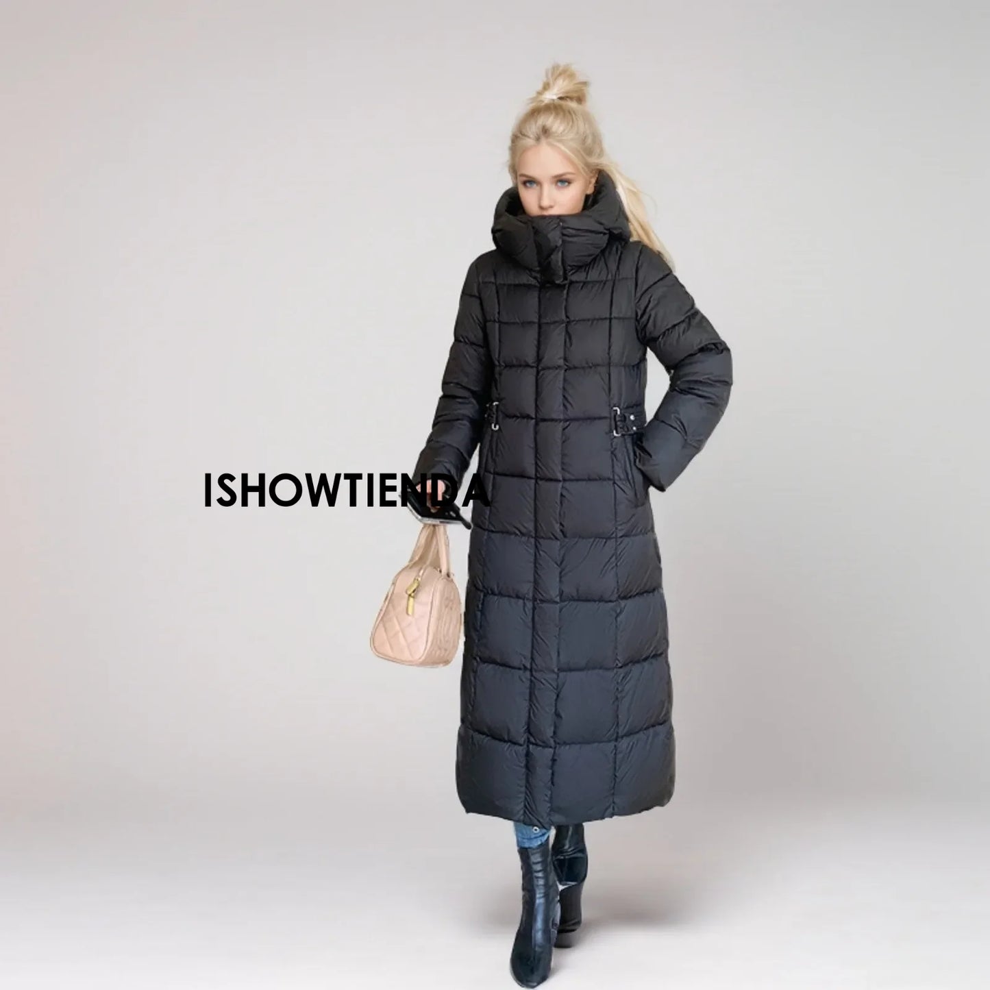 Black Winter Coat 2024 New Women's Thick Cotton Parka Jacket Korean Oversized Loose Hooded Coats Female Casual Long Overcoat