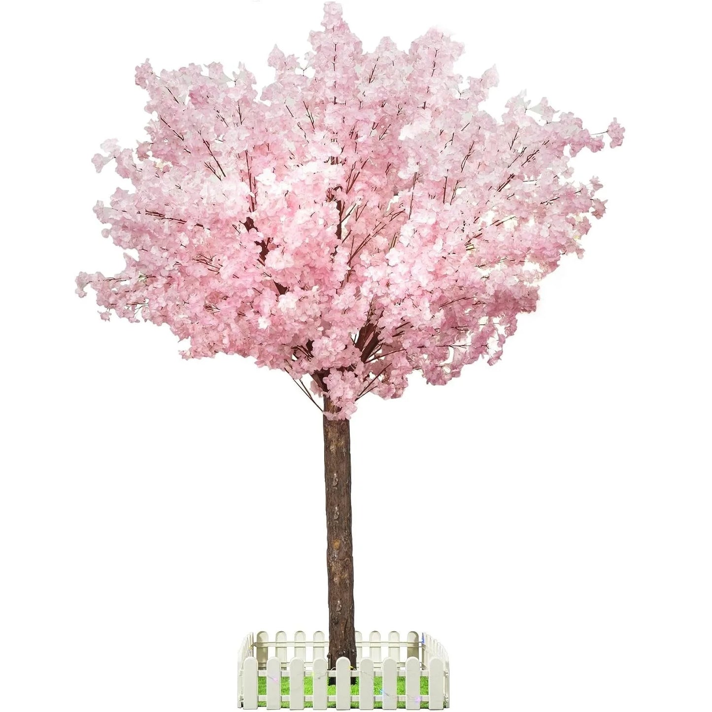 1Pc Artificial Cherry Blossom Tree, Handmade Pink Fake Cherry Blossom Tree Centerpieces for Wedding Party Christmas Garden