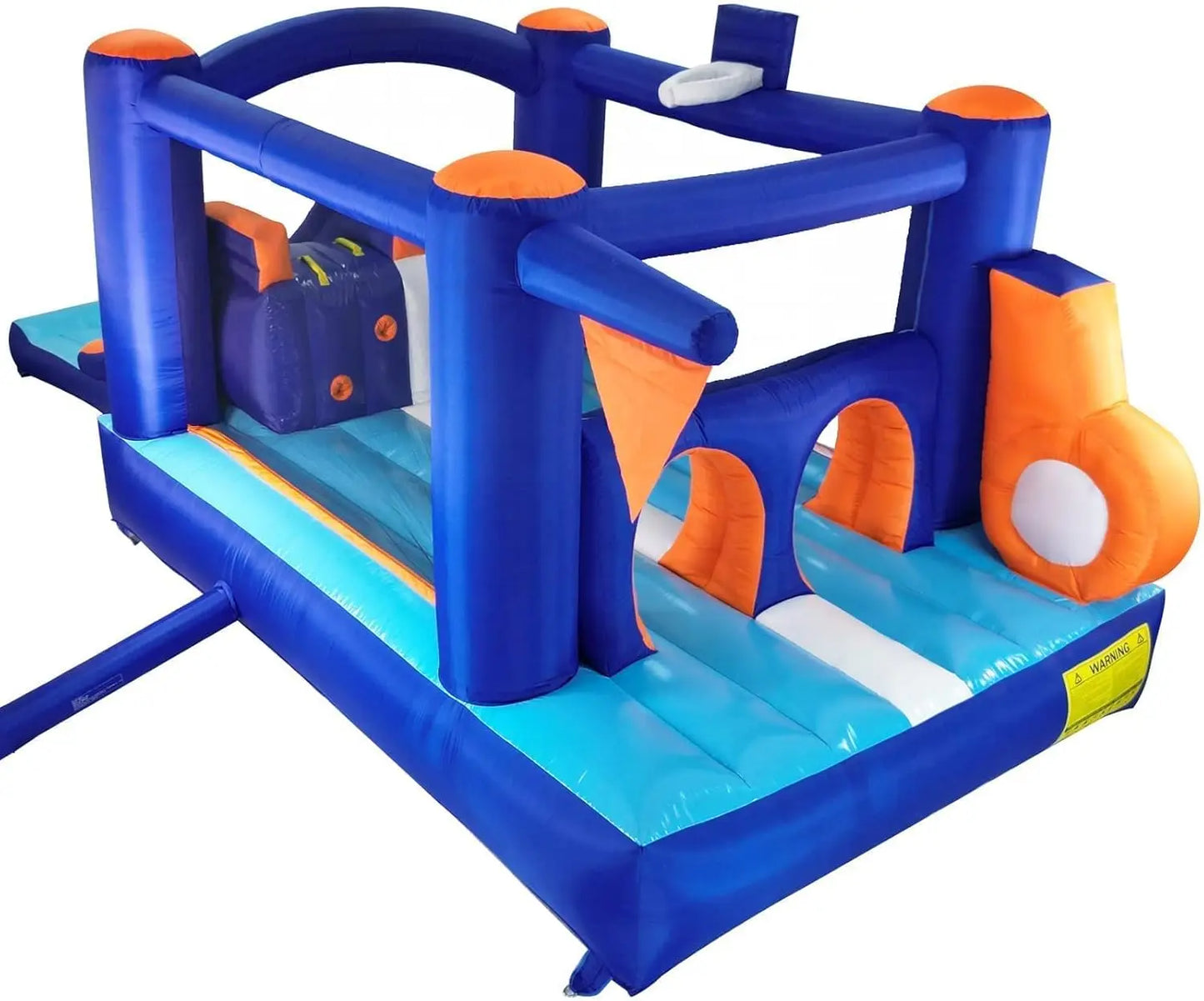 Bounce House Inflatable for Kids - 2 Racing Slides, Spacious Jumping Area, Tunnels & Climbing Walls with Blower for Outdoor Play