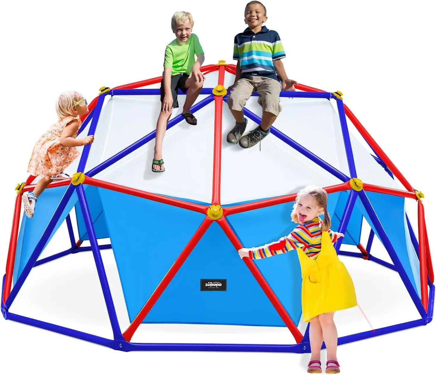 Climbing Dome with Slide, 8FT Jungle Gym Monkey Bar for Backyard Max load 440Lbs, Outdoor Climbing frame Toys for Toddlers Playg