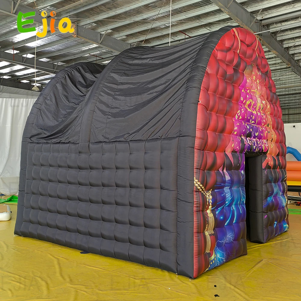 Commercial Grade 15ft Disco House Inflatable Night Club Bar Square Gazebo Event Room Inflatable Party Tent for Backyard Party
