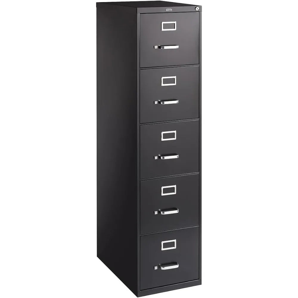 Vertical file cabinet, with 5 spacious file drawers, perfect for storing important documents, modern style file cabinet