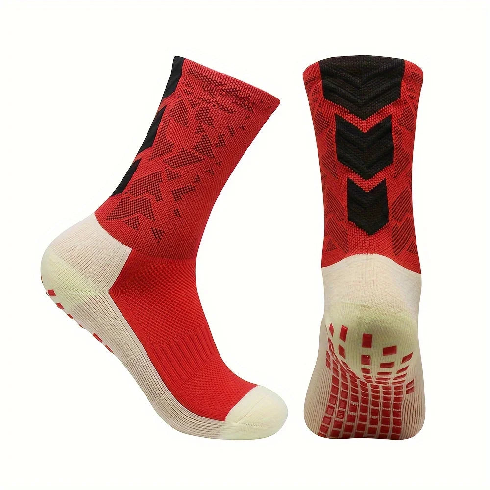 5 pairs of socks, men's long socks, adhesive socks, anti odor and sweat absorbing sports long socks
