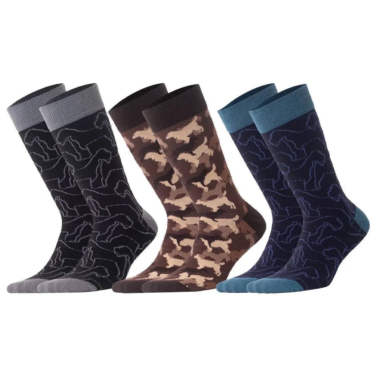 Mens Colorful Blend Basic Casual Breathable Cool Cotton Non-Slip Sports Socks Set