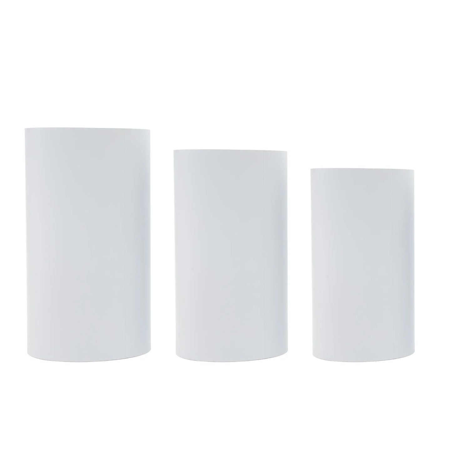 3/5PCS Cylinder Display Stands Iron Wedding Cake Cylinder Flowers Pillars Wedding Backdrop for Party Wedding Decorations White