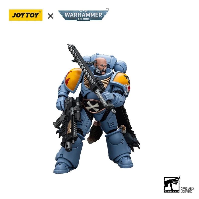 JOYTOY Warhammer 40,000 1/18 Action Figures Space Marines Space Wolves Claw Pack Brother Gunnar Anime Military Model