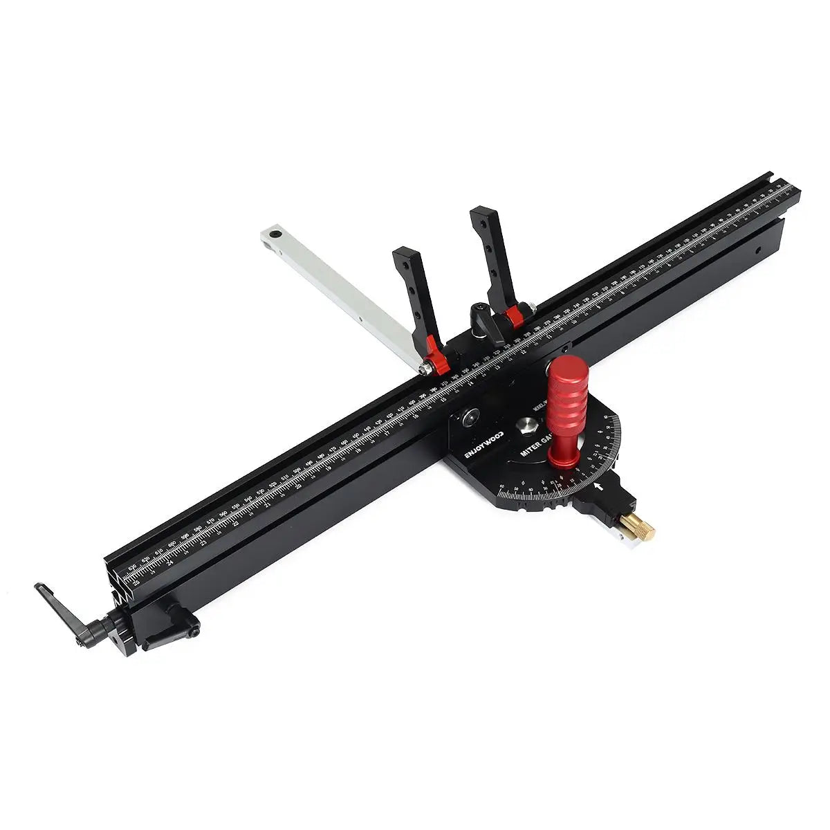 ENJOYWOOD Woodworking 0-60 Degree Angle Miter Gauge 600-1200mm Extended Fence for Table Saw Router Table Precision Angle Setting