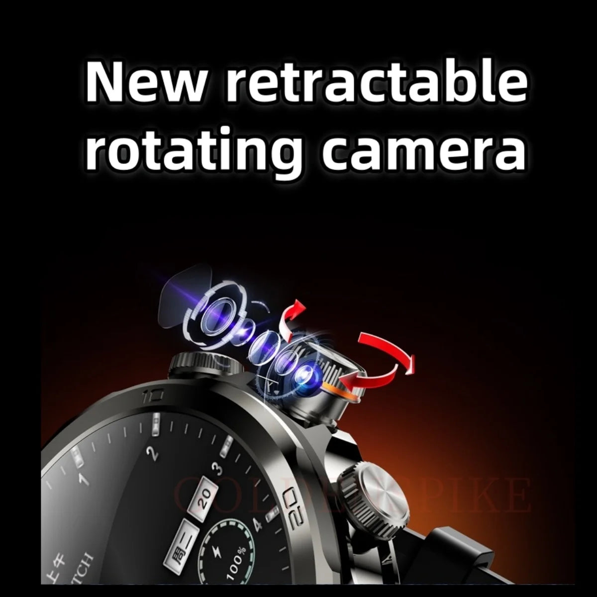 GoldenSpike H19 Smart Watch Android 4G Smartwatch Men With 256GB Storage GPS WIFI Sim Card Slot Tiktok Whatsapp 1880Mah Battery