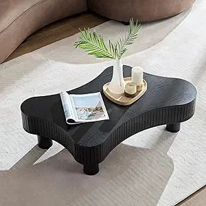 Lift Top Coffee Table with Hidden Storage, Lift Up Coffee Tables with Silent Hydraulic Lift, Cloud Shape Low Center Table Accent