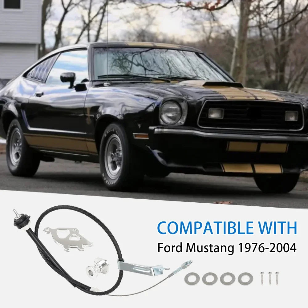 New Car Mustang Firewall Adjuster Kit Auto Parts And Quadrant Clutch Cable Aluminum For 1996-2004 Silver Easy to install