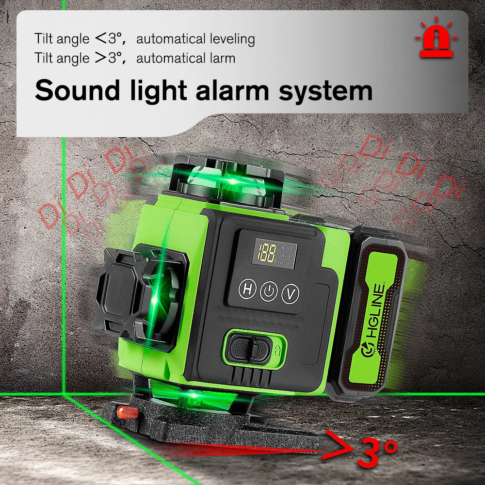 HGLINE 4D 16 Lines Laser Level With Tripod And APP Remote Control Self-leveling 360 Horizontal Vertical Professional Laser Level