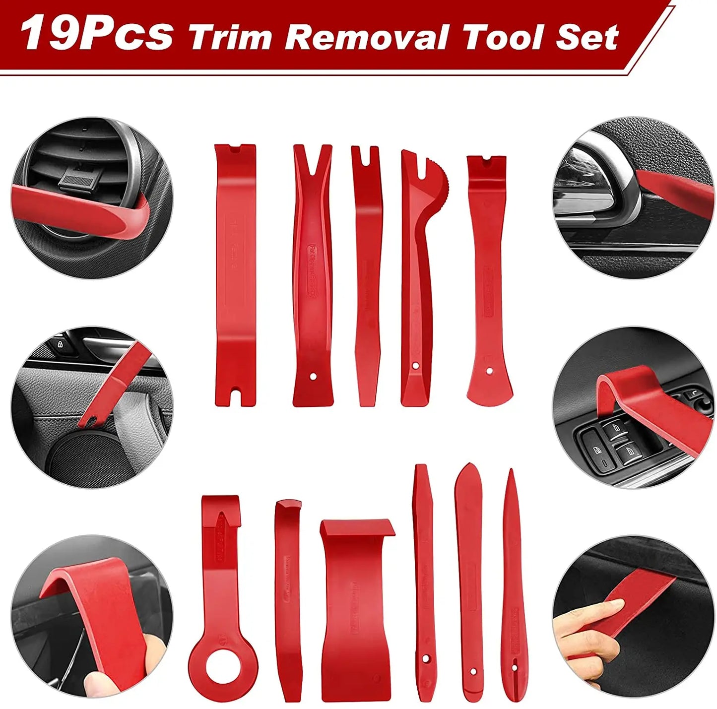 Garage Tools Car Interior Removal Kit Plastic Trim Door Panel Disassembly Suit Auto Clips Puller Diy Hand tool