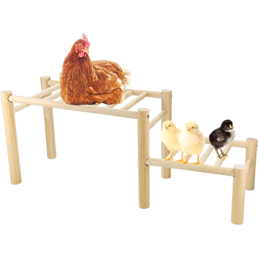 Chicken Perch Roosting Ladder for Chicken Coop Jungle Gym and Toys for Poultry