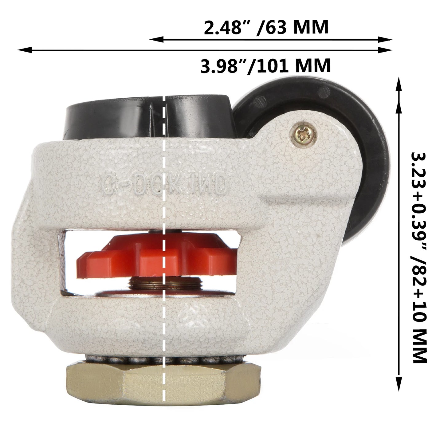 VEVOR 4Pcs Leveling Casters Self Leveling Caster with 3300lbs Capacity Per Set & 360 Degree Swivel for household and outdoor